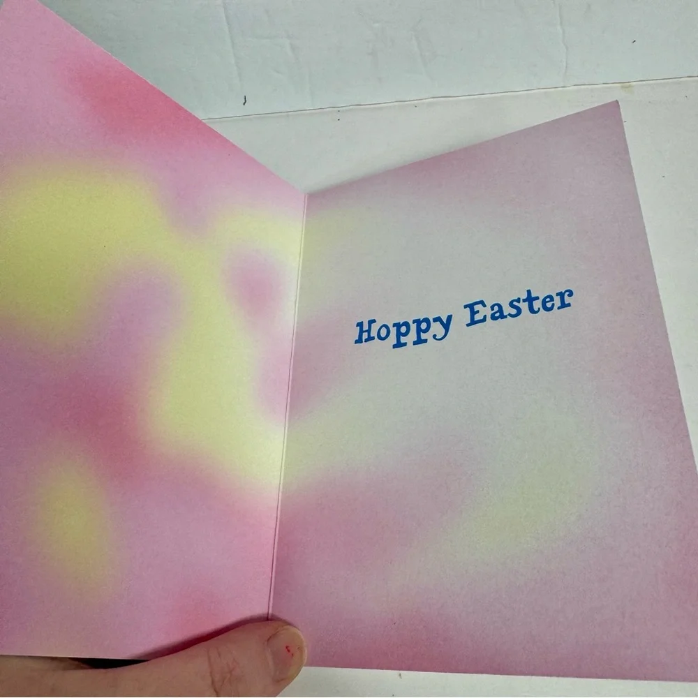 4 Avanti Greeting cards -bulldog in purple bunny rabbit costume Holiday: Easter